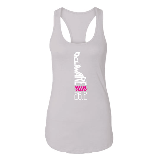 Run Delaware 26.2 Women's UA Striped Tank-Gray