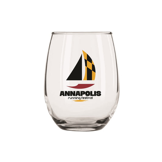 Annapolis Running Festival Stemless Wine Glass