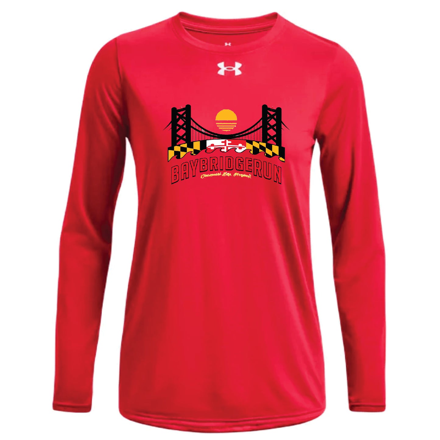 Women's Bay Bridge Run Red Long Sleeve