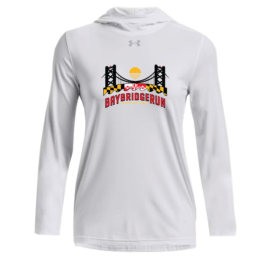 Bay Bridge Run Women's pullover hoodie with Bridge Logo