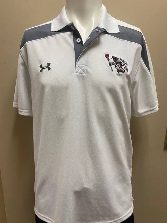 RoughRider White UA Performance Polo