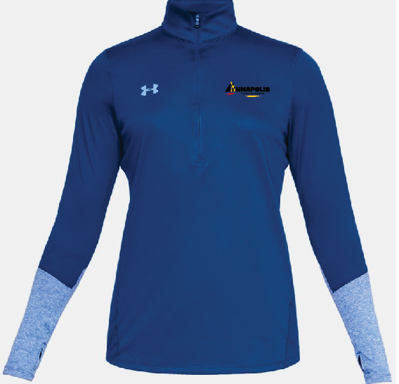 Womens Royal UA Quarter Zip w/ heather grey sleeves