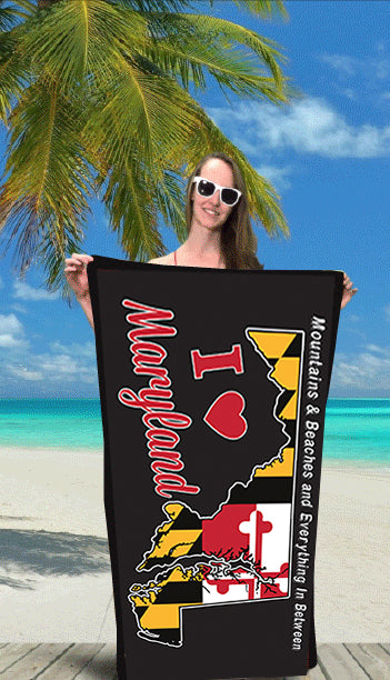 I LOVE MARYLAND TOWEL